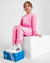 Adidas Originals Girls' Trefoil Hooded Tracksuit Children