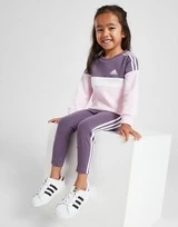 Adidas Girls' 3-Stripes Colour Block Tracksuit Infant